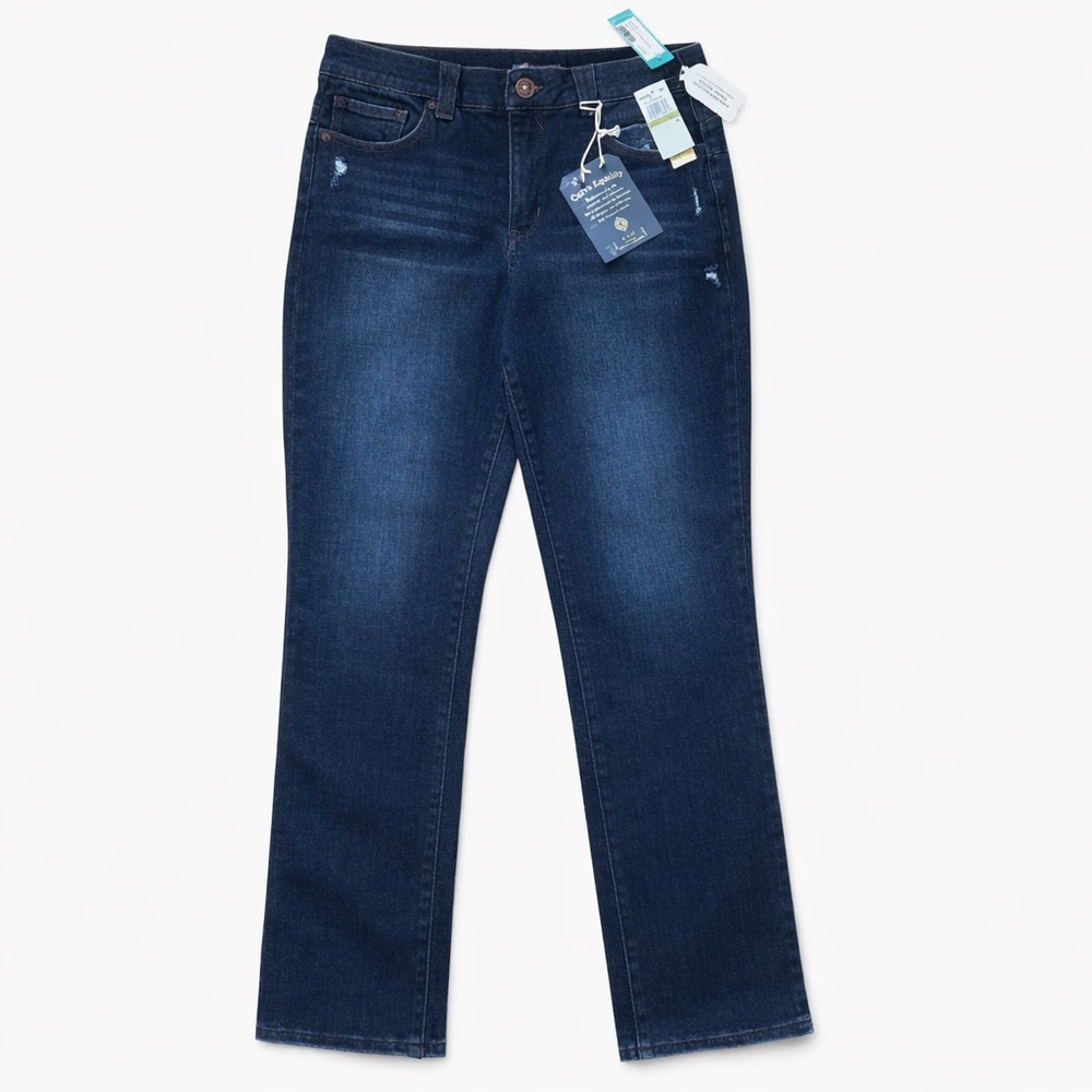 NWT Democracy Women’s “Ab” Solution Straight Leg Jeans. Slimming. Size 14.